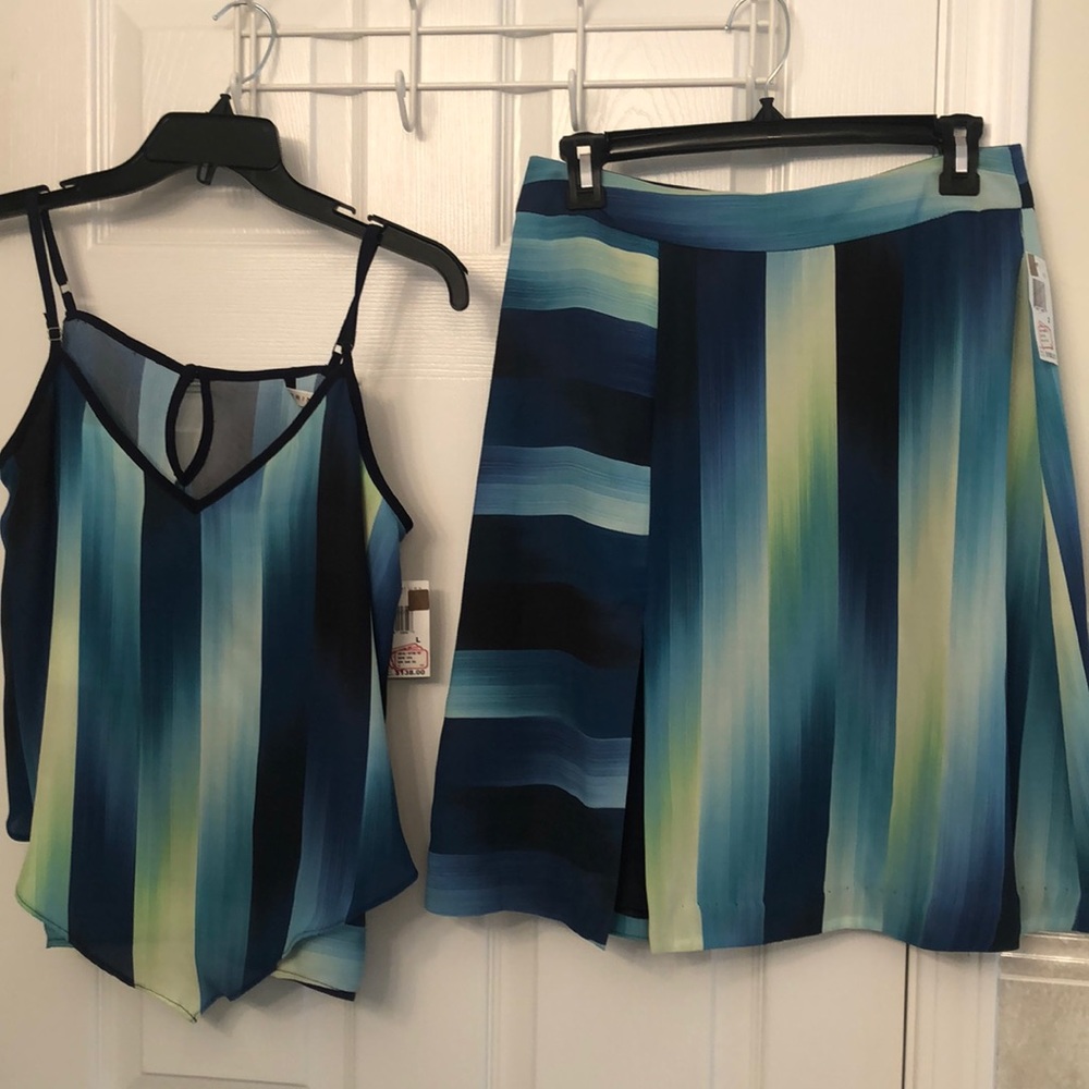Trina Turk Summer Top and Matching Skirt